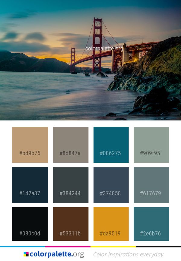 Sky Sea Headland Color Palette
