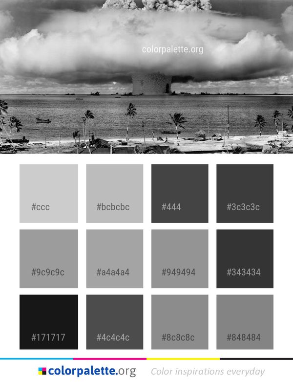 Black And White Sky Cloud Color Palette