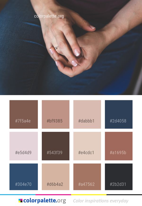 Finger Hand Nail Color Palette