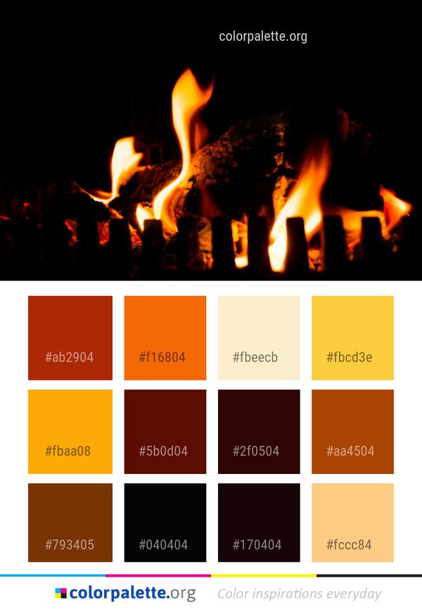 Heat Fire Flame Color Palette