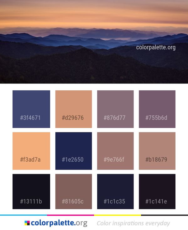 Sky Mountain Range Ridge Color Palette