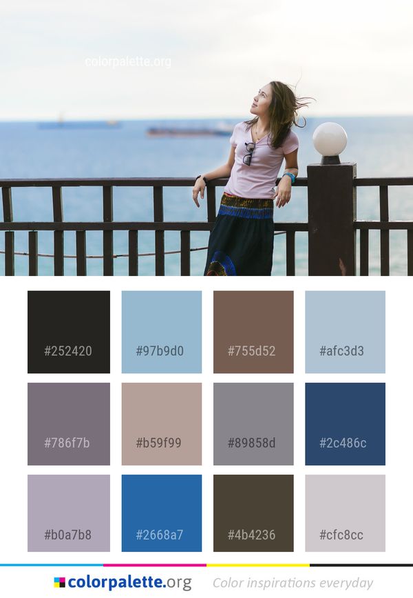 Blue Photograph Water Color Palette