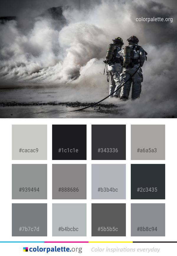Cloud Sky Smoke Color Palette