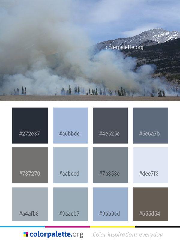 Geological Phenomenon Sky Smoke Color Palette