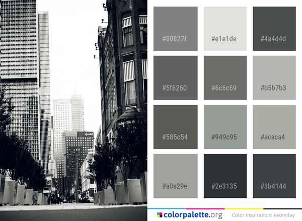 Metropolitan Area Urban Skyscraper Color Palette
