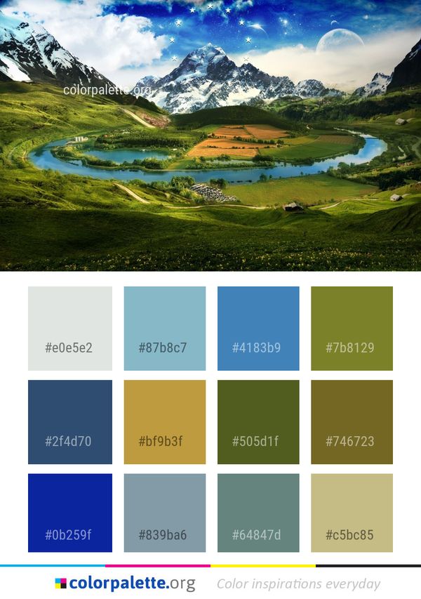 Nature Highland Mountainous Landforms Color Palette