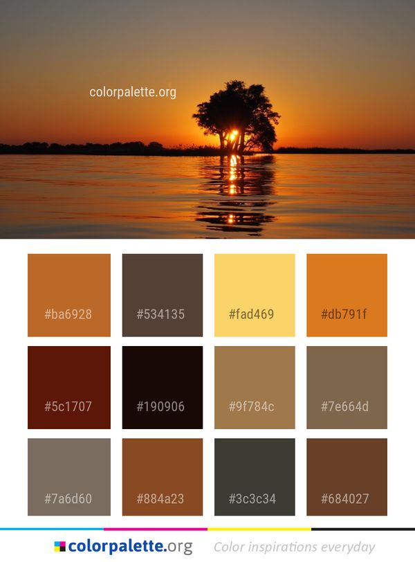 Reflection Sunset Sky Color Palette