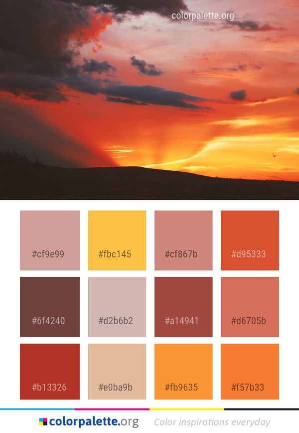 Sky Afterglow Red At Morning Color Palette