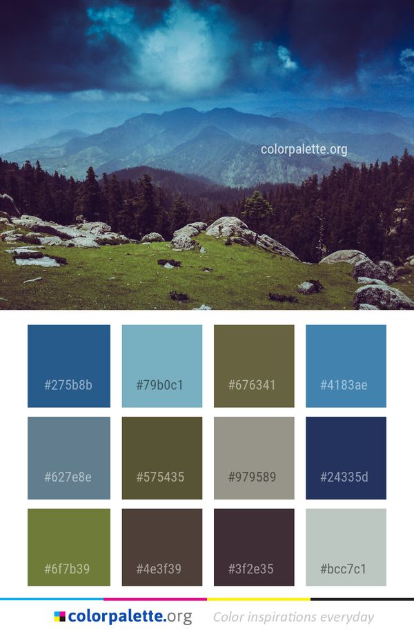Sky Mountainous Landforms Nature Color Palette