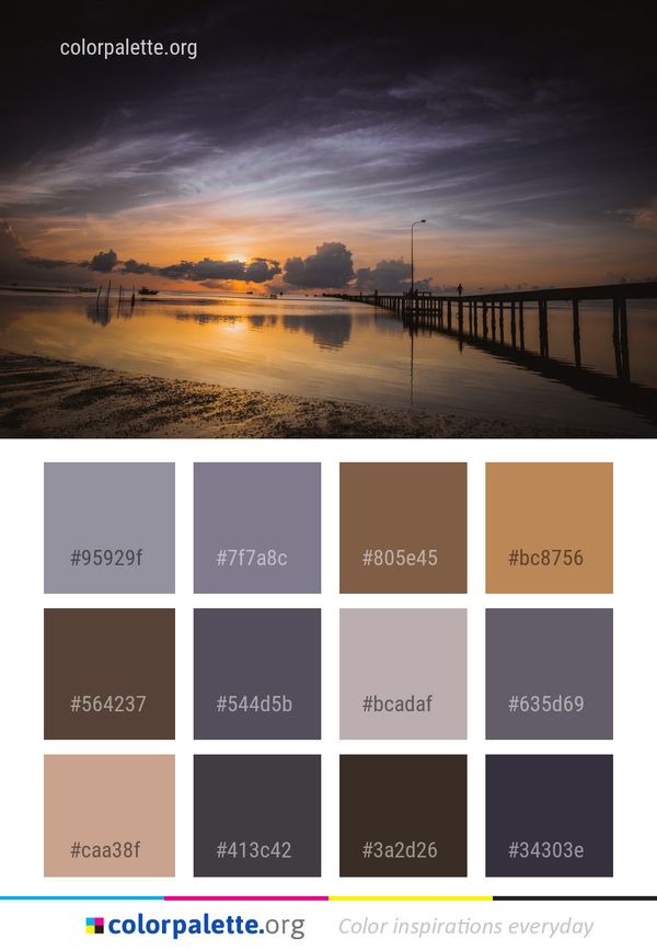 Sky Reflection Body Of Water Color Palette