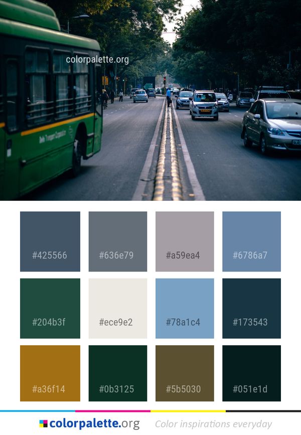 Transport Lane Motor Vehicle Color Palette