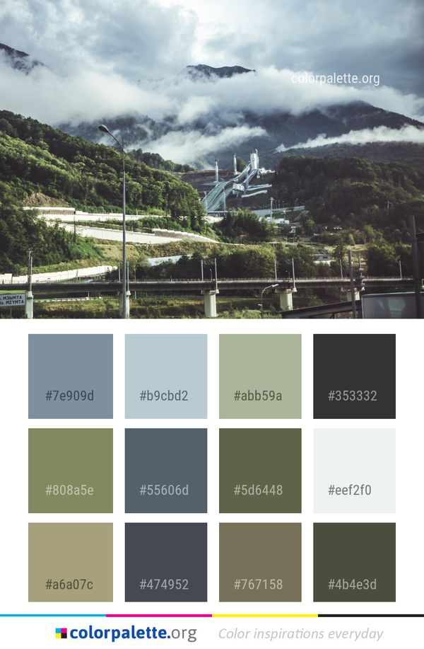 Cloud Sky Mountain Color Palette