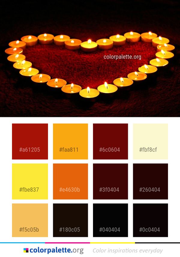 Orange Jewellery Heart Color Palette