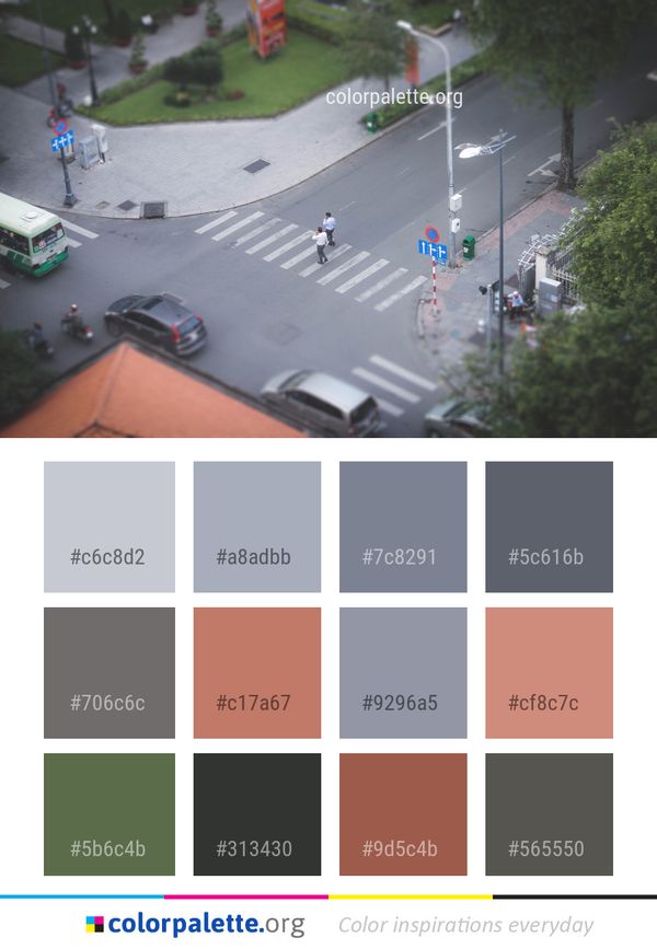Road Infrastructure Intersection Color Palette