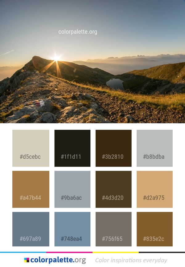 Sky Mountainous Landforms Mountain Color Palette