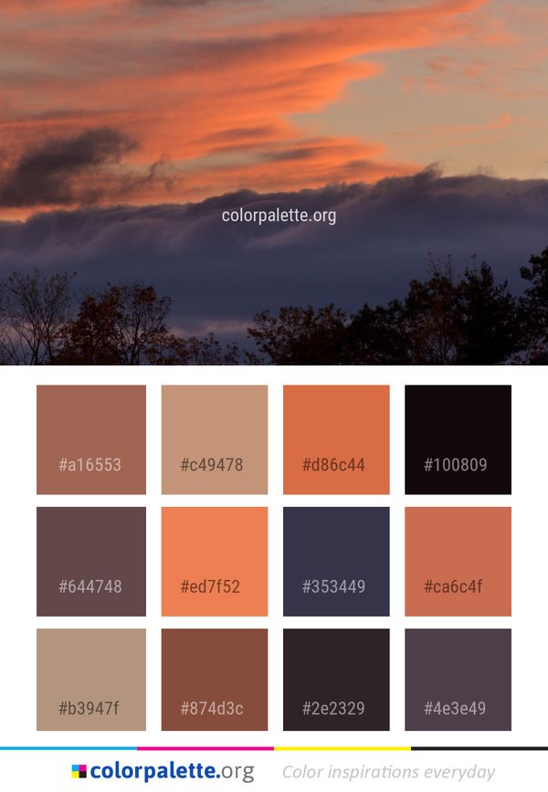 Sky Red At Morning Cloud Color Palette