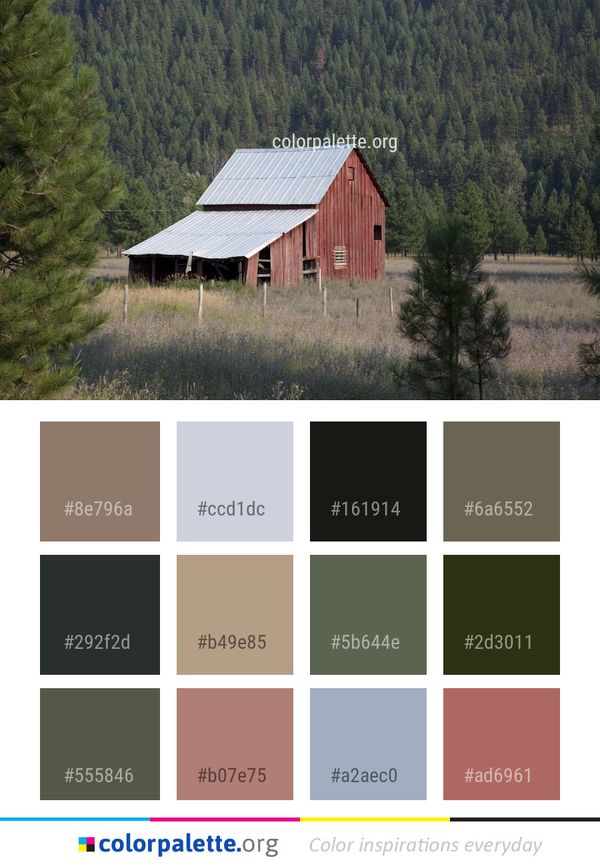 Barn Farm Rural Area Color Palette