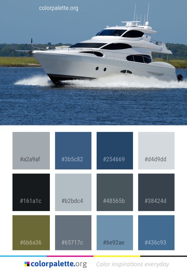 Boat Passenger Ship Motorboat Color Palette