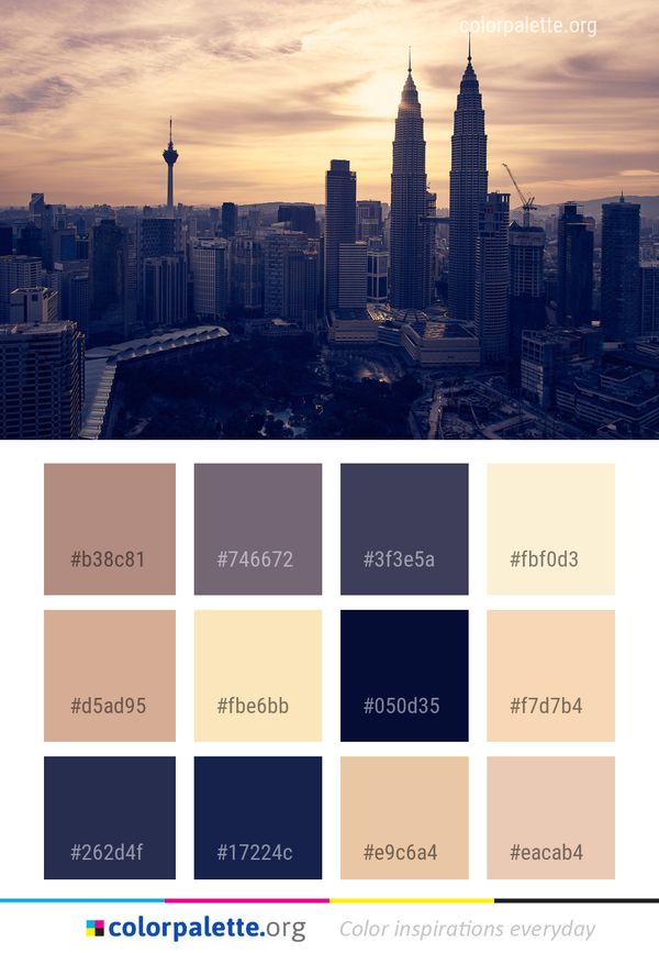 Cityscape Metropolitan Area Skyscraper Color Palette