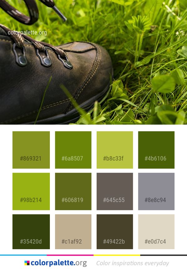 Green Grass Footwear Color Palette