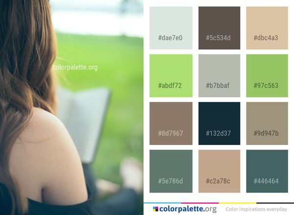Hair Photograph Green Color Palette