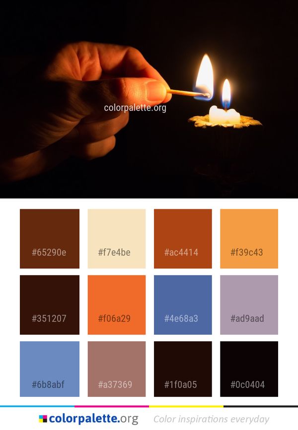 Match Lighting Flame Color Palette