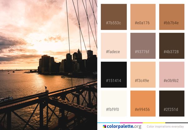 Sky Sea Sunset Color Palette