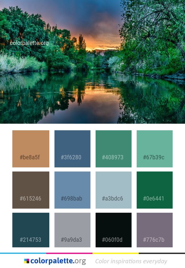 Reflection Water Nature Color Palette
