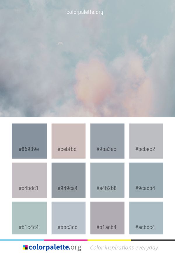 Sky Cloud Daytime Color Palette