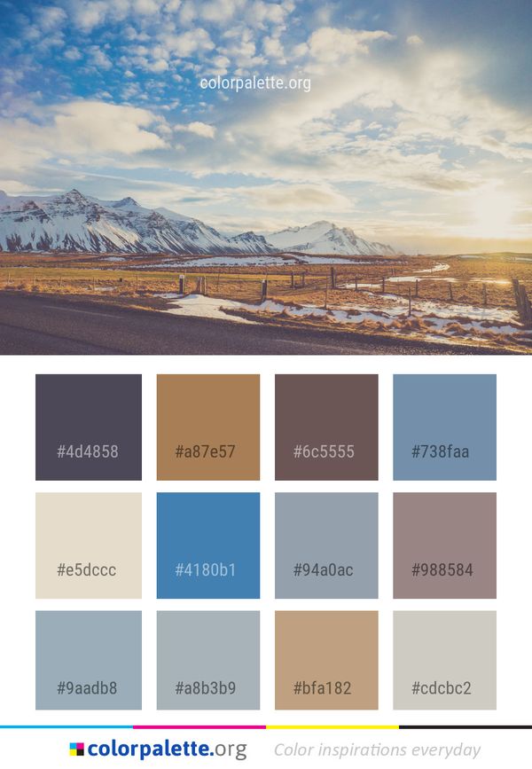 Sky Cloud Road Color Palette