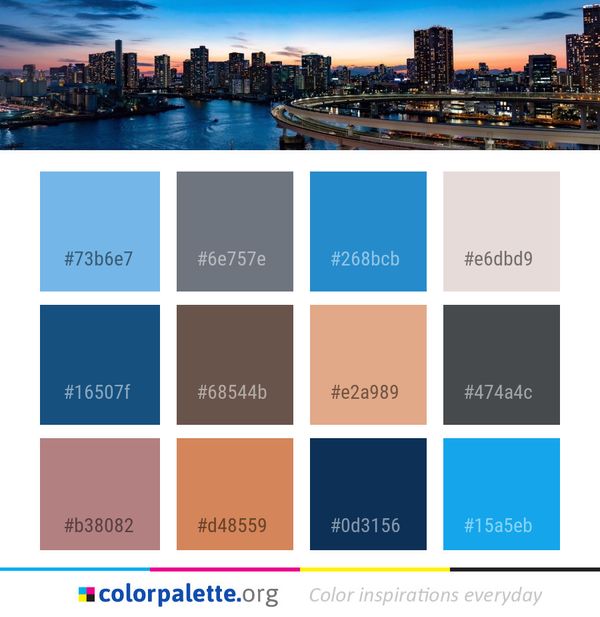 City Metropolitan Area Cityscape Color Palette