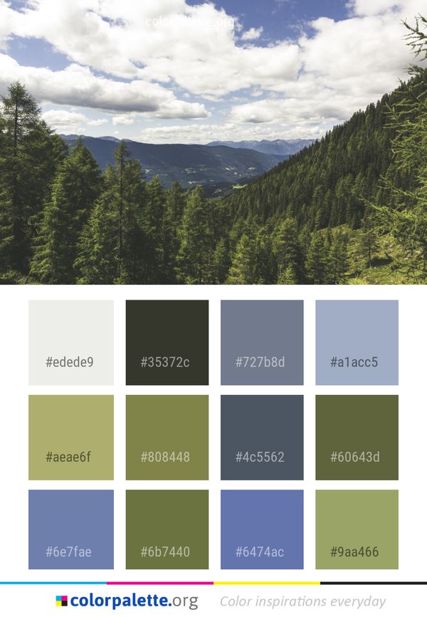 Cloud Sky Mountainous Landforms Color Palette