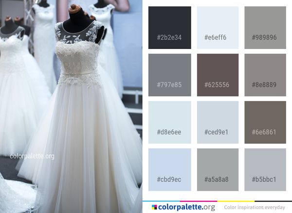 Gown Wedding Dress Color Palette