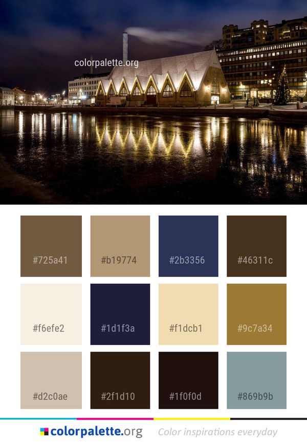 Reflection Water Night Color Palette