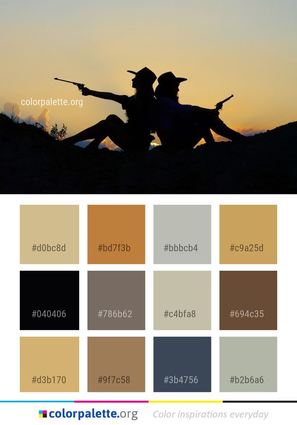 Sky Silhouette Sunrise Color Palette
