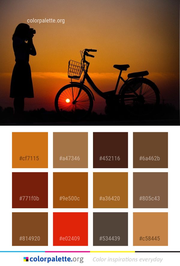 Bicycle Yellow Sunrise Color Palette