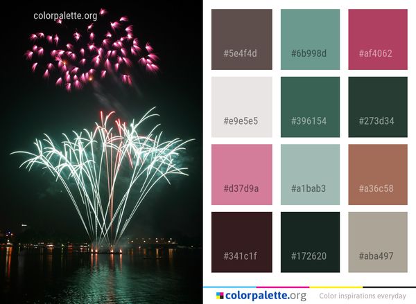 Fireworks Event F??te Color Palette