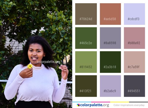 Hair Woman Facial Expression Color Palette
