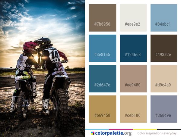 Land Vehicle Motorcycle Nature Color Palette