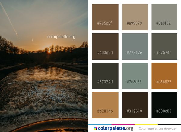 Reflection Sky Waterway Color Palette