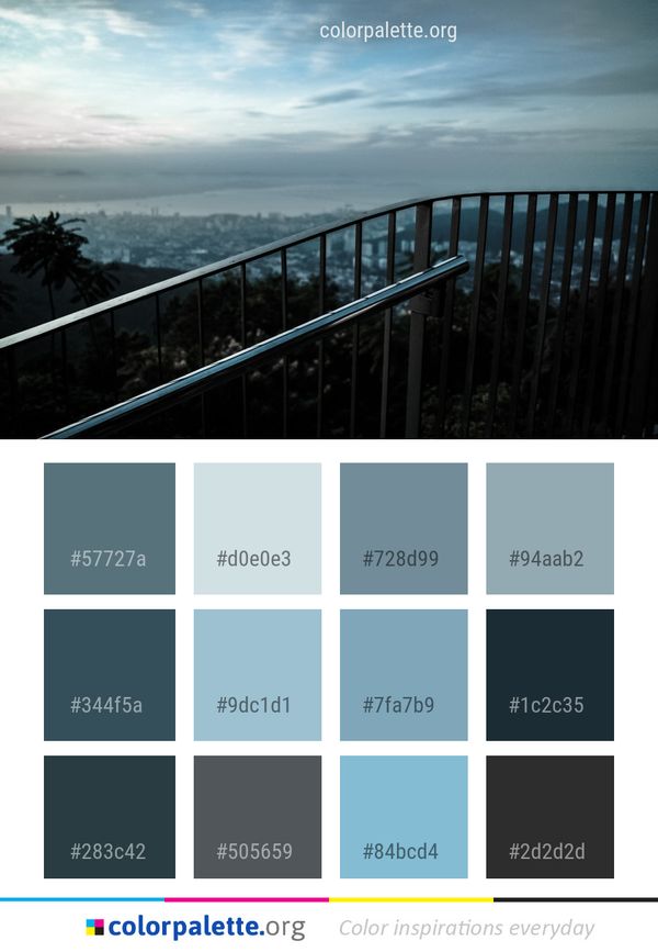 Sky Cloud Water Color Palette