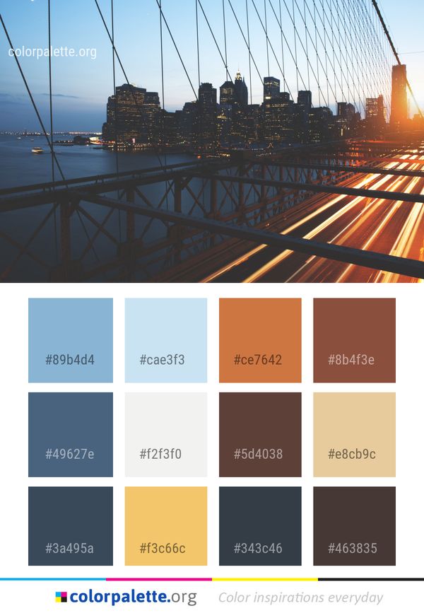 Skyline Metropolitan Area Sky Color Palette