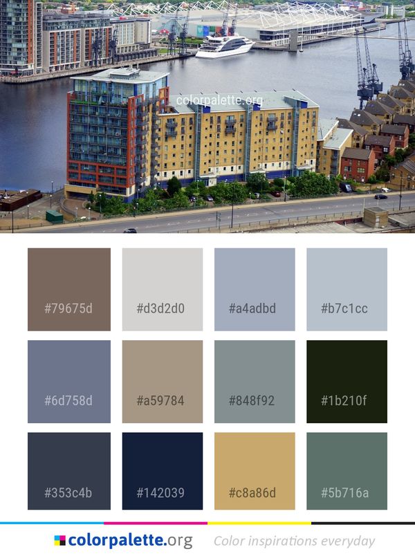 Waterway City Urban Area Color Palette