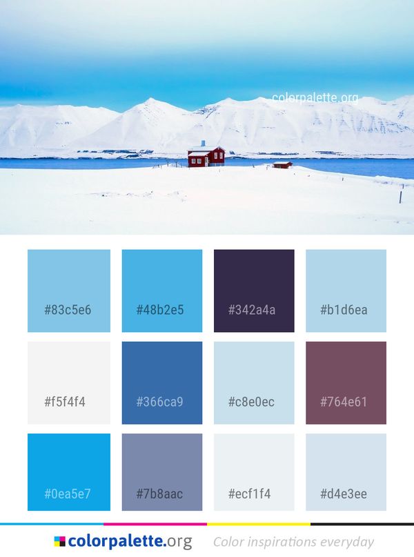 Arctic Sky Ocean Color Palette