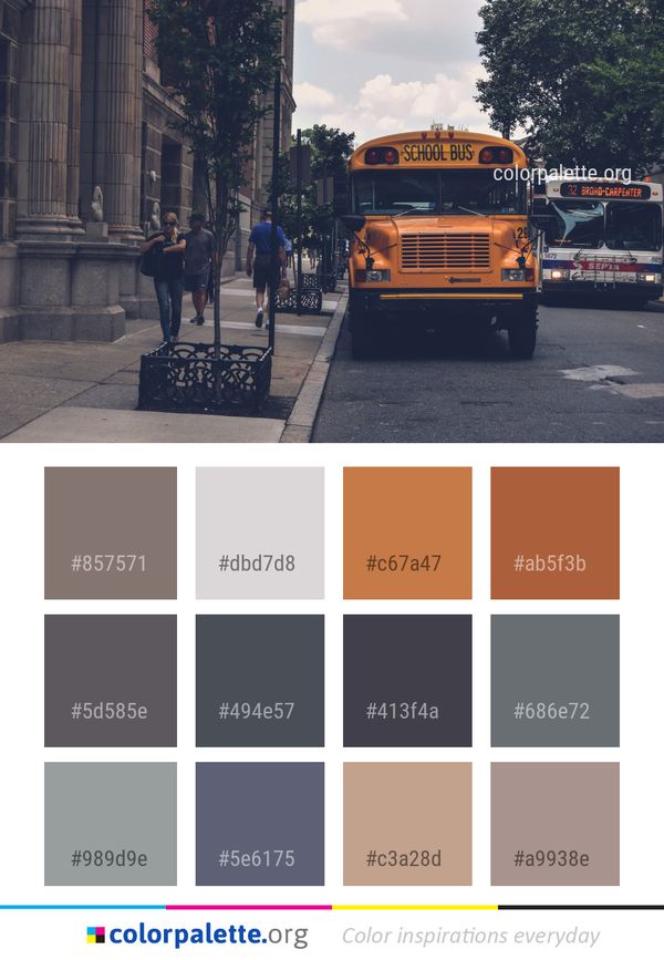 Car Transport Urban Area Color Palette