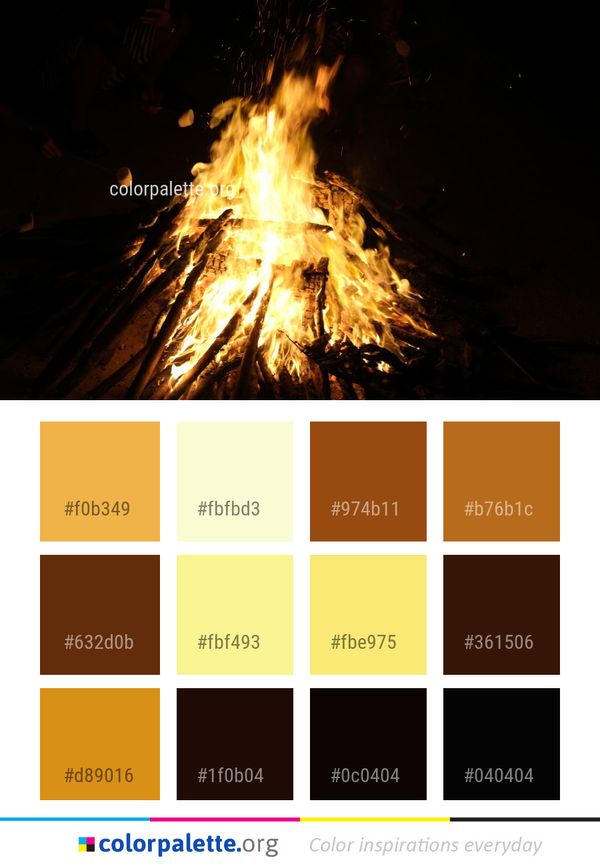 Fire Bonfire Flame Color Palette