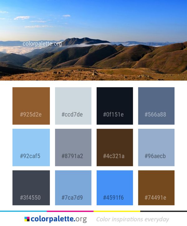 Highland Sky Ridge Color Palette