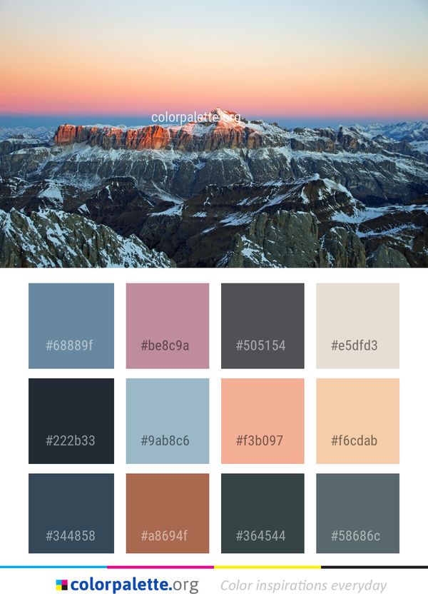 Mountain Mountainous Landforms Range Color Palette