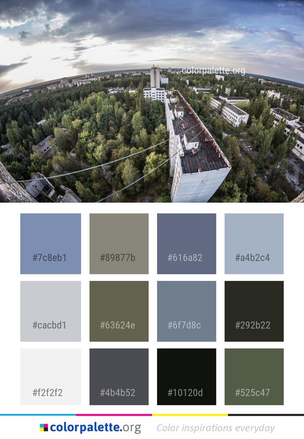Sky Aerial Photography Urban Area Color Palette
