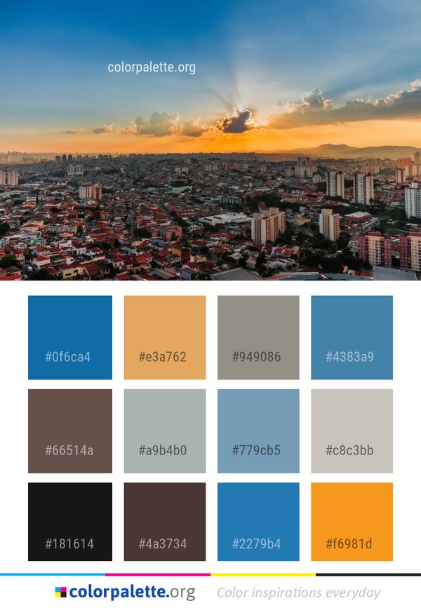 Sky City Cityscape Color Palette